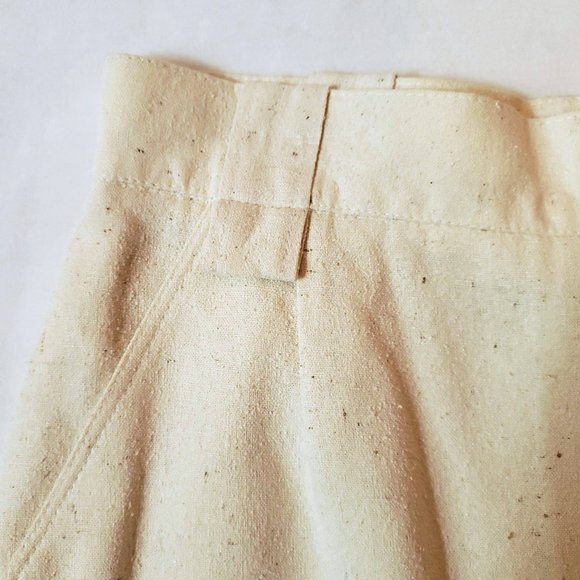 Natural Pure Silk West German Vintage Cream Skirt - Picture 3 of 10